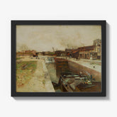 Lock on the Canal of St. Denis by Rudolf Ribarz - thumbnail_1_bf_673cc2145e0c5e198f5ec67c